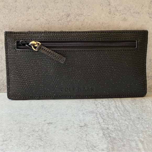Cole Haan Reddington Card Case Wallet Black Leather - Picture 4 of 15